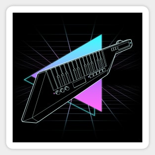 80's Vintage Vaporwave Keytar Sticker